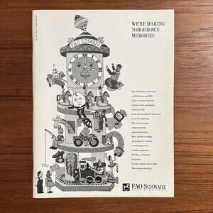 1986 Print Ad FAO Schwartz Toy Store 5th Avenue NYC New Yorker